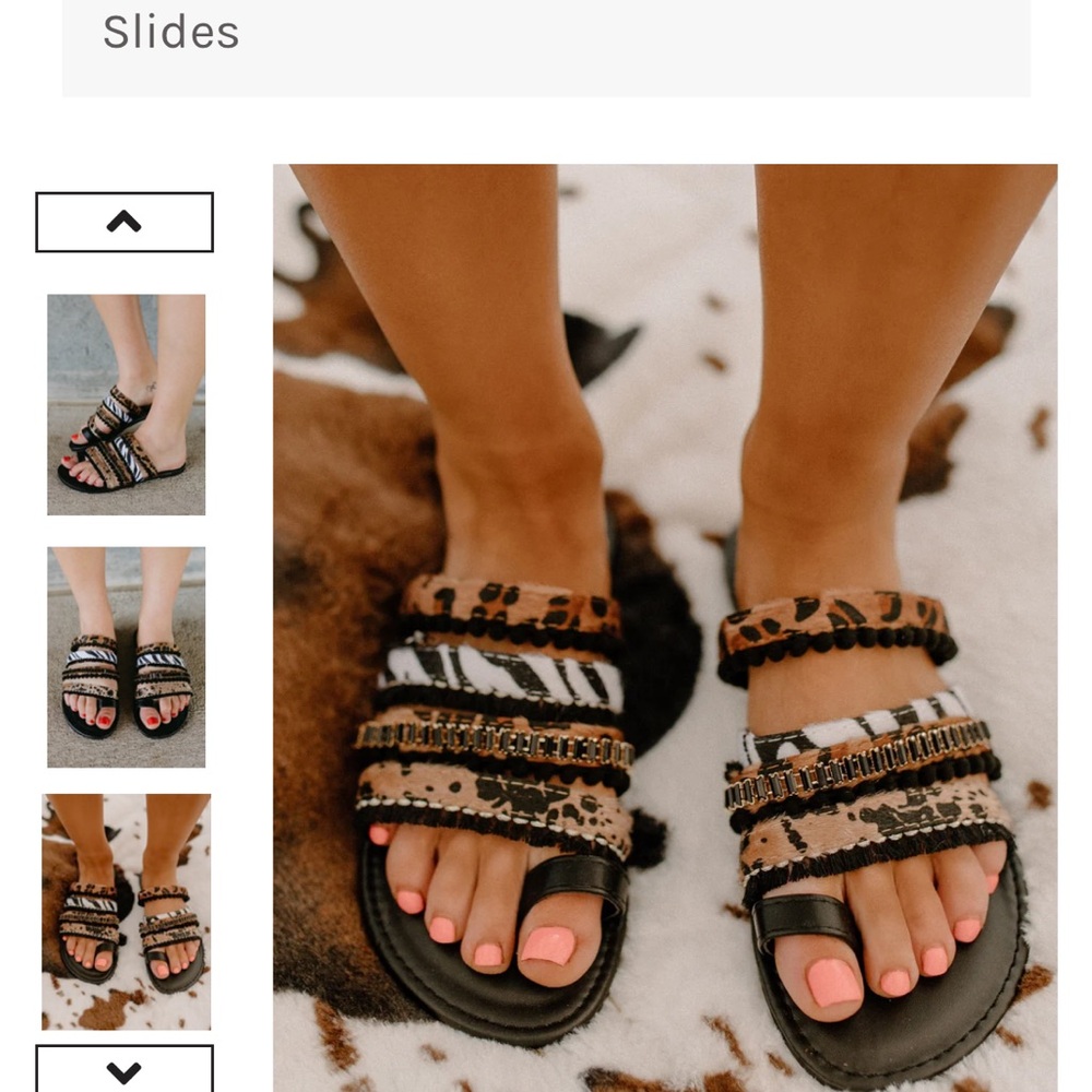 Leopard and Zebra Print Women's Sandals - Picture 4 of 7